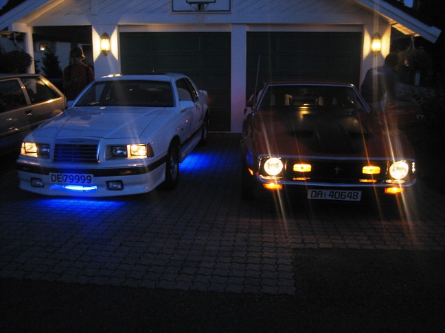 Fetter med onkels T-Bird og Mustangen.jpg